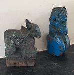 Een Nandi en paardenhoofd console - Hout - India - 19e eeuw, Antiek en Kunst