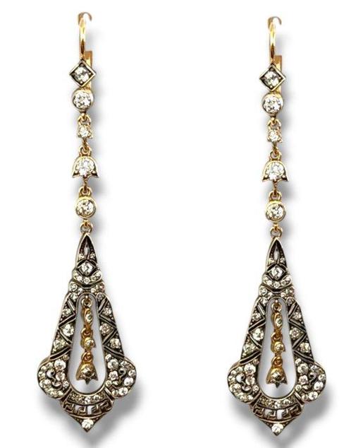 Oorbellen - 14 karaat Geel goud, Antieke keizerlijke, Handtassen en Accessoires, Oorbellen