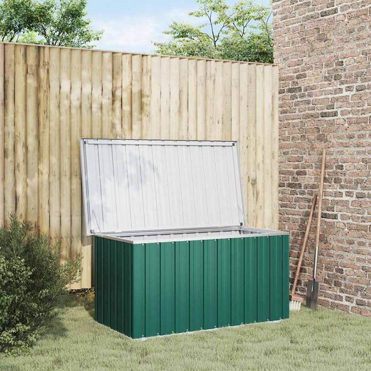 vidaXL Tuinbox Groen 129x67x65 cm, Tuin en Terras, Bergingen en Tuinkasten, Nieuw, Verzenden