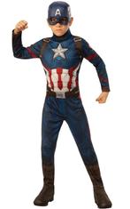 Captain America Kostuum Kind Blauw, Verzenden