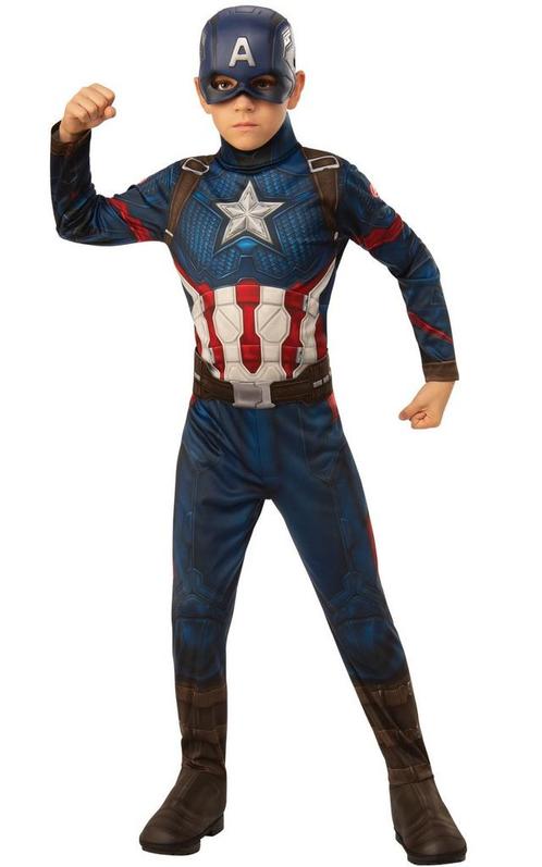 Captain America Kostuum Kind Blauw, Kinderen en Baby's, Carnavalskleding en Verkleedspullen, Nieuw, Verzenden