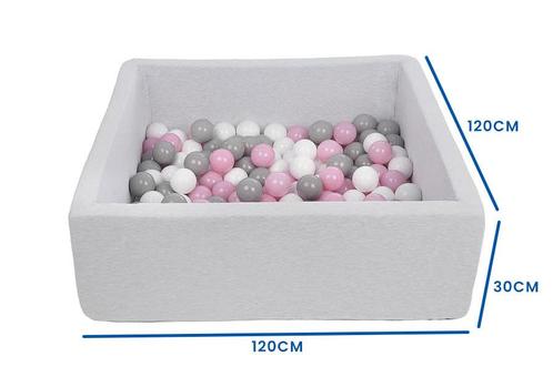 Veilig ballenbad voor kinderen - 120x120 cm - 600 ballen..., Kinderen en Baby's, Speelgoed | Babyspeelgoed, Nieuw, Ophalen of Verzenden