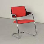 Girsberger Reflex vergaderstoel, rood, sledeframe, Ophalen of Verzenden, Gebruikt