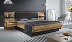 Tweepersoonsbed - Zwart - Eiken - 180x200 cm bed, Maison & Meubles, Verzenden