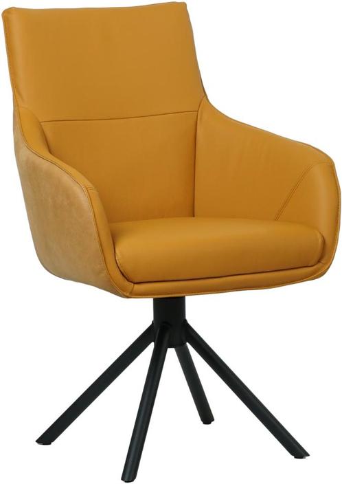 Leren eetkamerstoel Duo - Draaibaar - Automatisch terug naar, Huis en Inrichting, Stoelen, Overige kleuren, Eén, Nieuw, Leer, Ophalen of Verzenden