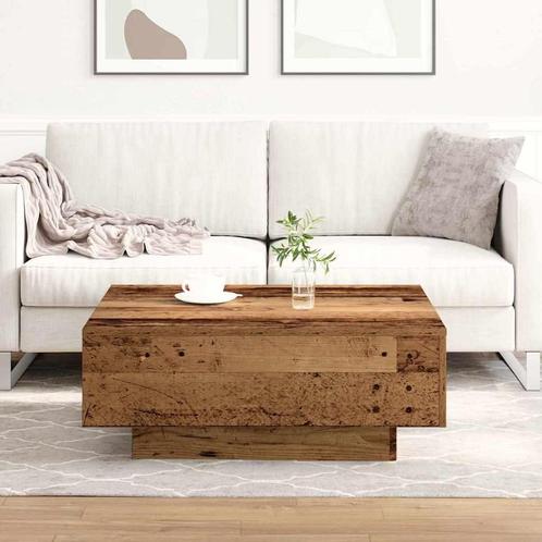 vidaXL Salontafel Oud Hout 80x80x31 cm Gelaagd Hout, Huis en Inrichting, Tafels | Salontafels, Nieuw, Verzenden