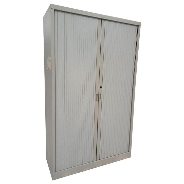 Roldeurkast lichtgrijs 4 legborden 197x120x45cm gebruikt, Zakelijke goederen, Overige Zakelijke goederen, Ophalen of Verzenden