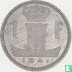 België 1 franc 1941, Timbres & Monnaies, Monnaies | Belgique, Verzenden, Losse munt