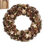Tweedekans | House of Seasons Kerstkrans - Ø50 cm - Bruin, Diversen, Ophalen of Verzenden, Nieuw