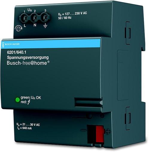 ABB Busch-Jaeger Voeding 640mA DIN-Rail 6201/640.1 -, Doe-het-zelf en Bouw, Elektriciteit en Kabels, Verzenden
