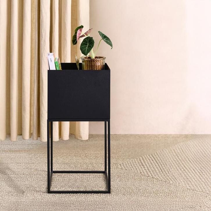 Staande metalen plantenbak | Bloembak | zwart, Tuin en Terras, Overige Tuin en Terras, Nieuw, Verzenden