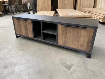 Parker tv-dressoir, mokka + onyx