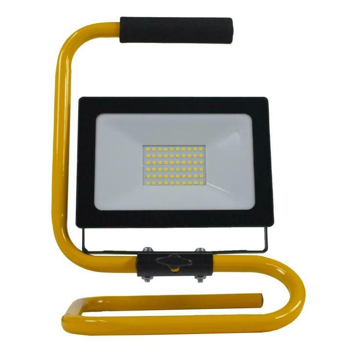 LED Bouwlamp 50W op S-frame IP65 2m kabel Daglicht wit Euro, Doe-het-zelf en Bouw, Bouwverlichting, Lamp met armatuur, Nieuw, 50 tot 200 watt