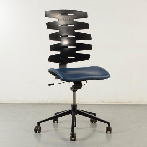 Sitag Wave bureaustoel, blauw, zonder armleggers, Huis en Inrichting, Bureaustoelen, Gebruikt, Ophalen of Verzenden