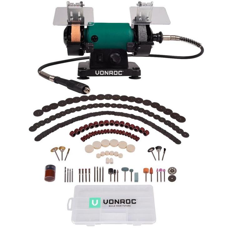 Tafelslijpmachine 150W - 75mm met flexibele as en 192, Doe-het-zelf en Bouw, Gereedschap | Slijpmachines, Nieuw, Verzenden