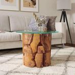vidaXL Salontafel 60 cm massief teak drijfhout, Huis en Inrichting, Verzenden, Nieuw
