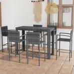 vidaXL 7-delige Tuinbarset met armleuningen poly rattan, Tuin en Terras, Verzenden, Nieuw