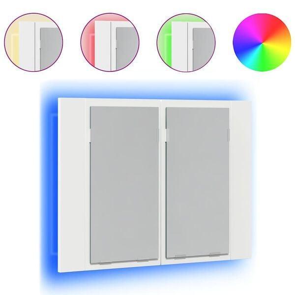 Badkamerkast met Spiegel & LED - Tweede Kansje! -55%, Huis en Inrichting, Badkamer | Badkamermeubels, Minder dan 25 cm, Nieuw