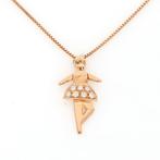 Zonder Minimumprijs - Ketting met hanger - 18 karaat