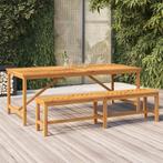 vidaXL Table à manger de jardin 200x90x74 cm bois, Verzenden