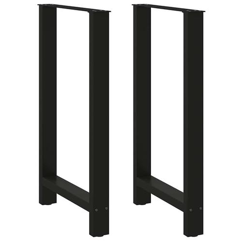 vidaXL Salontafelpoten 2 st 60x(100-101) cm staal zwart, Huis en Inrichting, Tafelonderdelen, Nieuw, Verzenden
