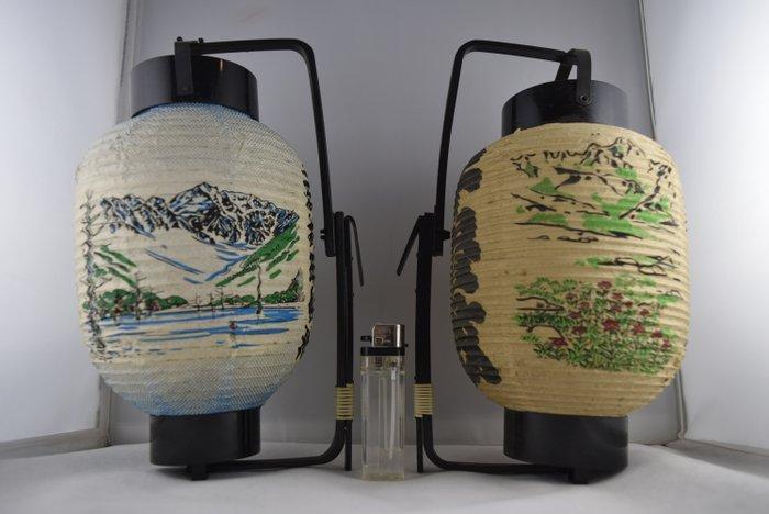 Set of 5 old Japanese Paper Lanterns - Lamp ornament -, Antiek en Kunst, Kunst | Designobjecten
