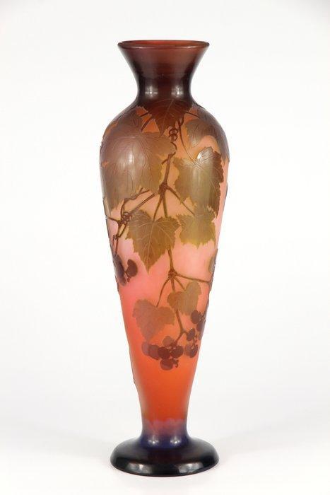Emile Gallé, Établissements Gallé - Vase  - Verre, Antiek en Kunst, Antiek | Glaswerk en Kristal