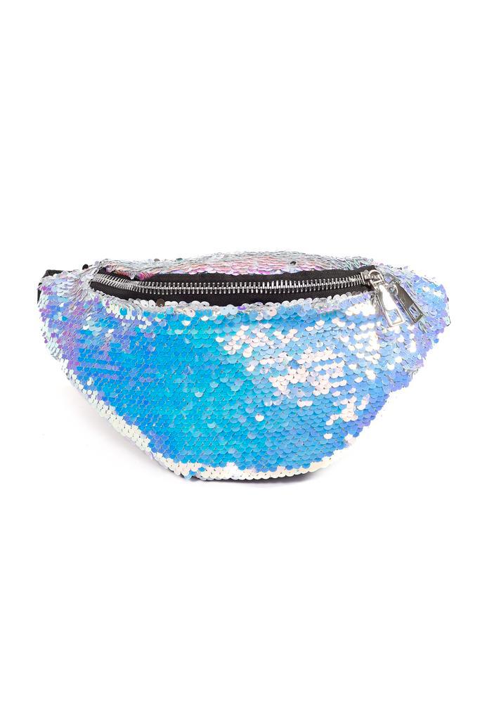 Pailletten Heuptas Iridescent Parelmoer Zilver Pailletten Fa, Handtassen en Accessoires, Tassen | Damestassen, Nieuw, Ophalen of Verzenden