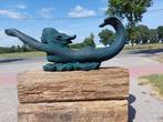 Statue, XL Garden statue reclining mermaid - 48 cm -