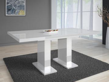 Eetkamertafel Glamour 160 - Wit - Uitschuifbaar - Eettafel, Verzenden