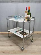 Chariot de service - Chrome, Métal, plastique - Vintage, Antiek en Kunst