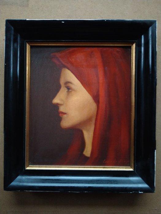 Louis De Saeger - Madonna - 34 x 38 cm - Vintage - Hout -, Antiek en Kunst, Antiek | Boeken en Manuscripten