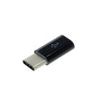 Micro USB Female naar USB Type C Male Adapter Zwart, Verzenden