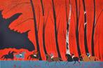 Serge Lassus (1933) - Cavaliers et forêt rouge