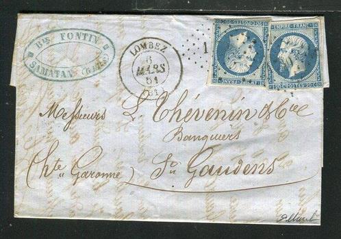 Frankrijk 1861 - Superbe lettre en double port de Lombez, Timbres & Monnaies, Timbres | Europe | France