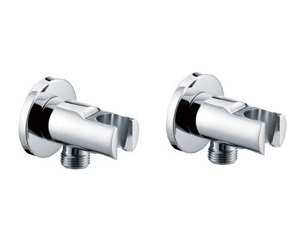 Veiling - 2x Beaux slang aansluitknie met houder Port chroom, Doe-het-zelf en Bouw, Sanitair