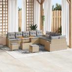 vidaXL 13-Delige Tuin Sofa Set met Kussens in Beige Poly, Verzenden, Nieuw