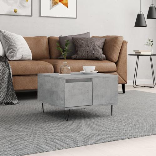 vidaXL Salontafel 55x55x36,5 cm bewerkt hout betongrijs, Huis en Inrichting, Tafels | Salontafels, Nieuw, Verzenden
