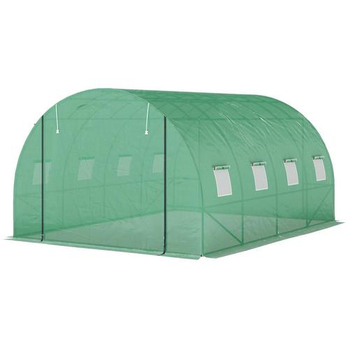 TRUUSK Foliekas 4x3x2m - 8 Ramen - Roldeur - Oprolbare Zijwa, Tuin en Terras, Kassen, Verzenden