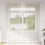 vidaXL Gordijnen met gordijnen 2 pcs Zand 140x175cm, Huis en Inrichting, Stoffering | Gordijnen en Lamellen, Verzenden, Nieuw