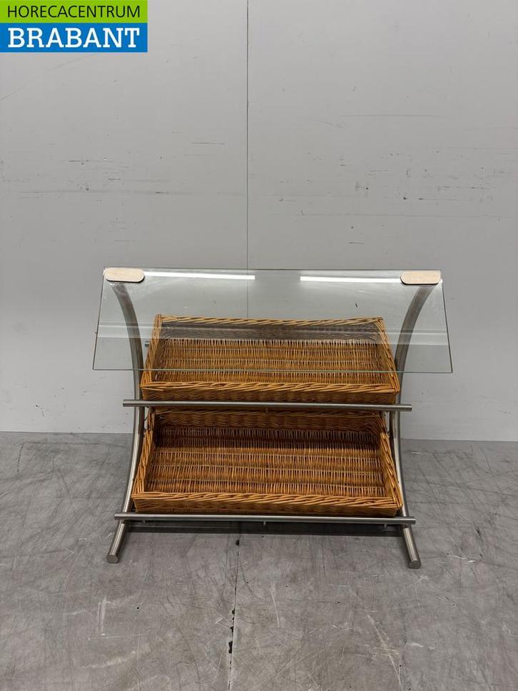 RVS Broodmand Etagere 2 Manden Buffet Horeca, Zakelijke goederen, Horeca | Meubilair en Inrichting, Ophalen of Verzenden