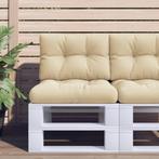vidaXL Palletkussen 60x40x12 cm stof beige, Huis en Inrichting, Verzenden, Nieuw