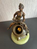 Encrier - Acier, Onyx, Laiton, Antiek en Kunst