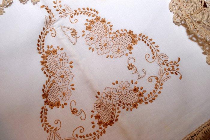 Laken (3) - 300 cm - 260 cm, Antiek en Kunst, Antiek | Tapijten, Tafelkleden en Textiel