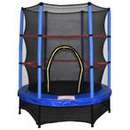 Kinder trampoline met veiligheidsnet - Blauw - 140 cm, Ophalen of Verzenden, Nieuw