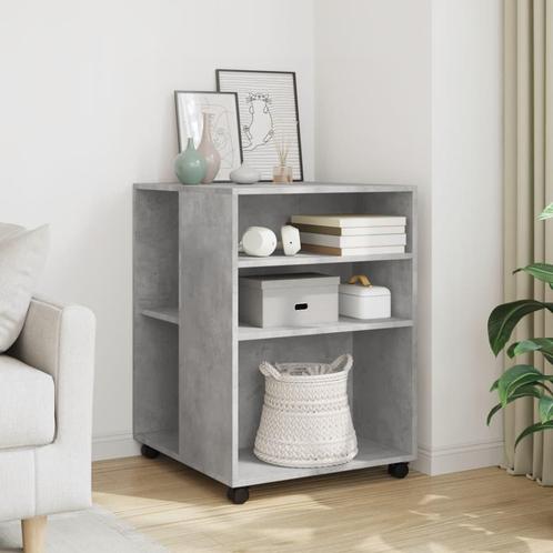 vidaXL Bijzettafel met wieltjes 55x60x78 cm bewerkt hout, Huis en Inrichting, Kasten | Overige, Nieuw, Verzenden
