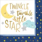 Twinkle Little Star Servetten 33cm 16st, Nieuw, Verzenden