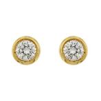 Statement oorbellen - 18 karaat Geel goud Diamant, Handtassen en Accessoires
