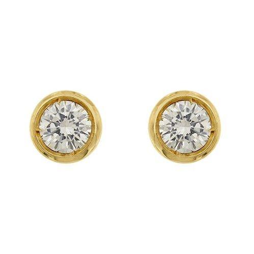 Statement oorbellen - 18 karaat Geel goud Diamant, Handtassen en Accessoires, Antieke sieraden