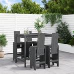 vidaXL 5-delige Tuinbarset massief grenenhout grijs, Verzenden, Nieuw